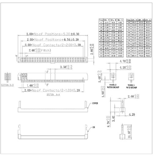 FCCS02 2.00mm IDC Socket + SR