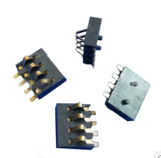 4 Circuit Battery Connector 2.5MM Centers