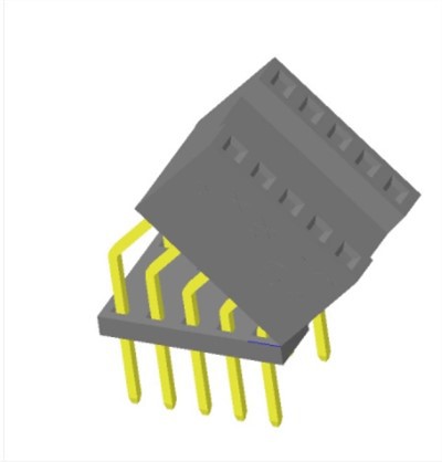 2.54mm 45 Gradd Math Math Benyw Pin Pennawd