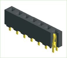 3.96mm Pennawd Benywaidd Rhes Sengl Math Syth H8.9